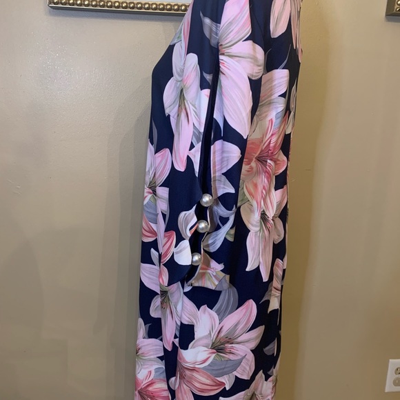 Beautiful “Shelby & Palmer” Dress 😍 Sz.16 😍Pink & Blue 😍Zips in back - Picture 3 of 5